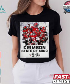 Final Alabama Crimson Tide 28 – 14 Auburn Tigers Crimson State Of Mind Poster t shirt