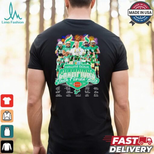 Hawaii Bowl Champions South Florida Bulls 2024 signature t shirt