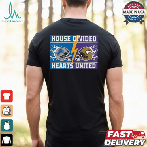 House Divided Detroit Lions Vs Minnesota Vikings Hearts United Shirt