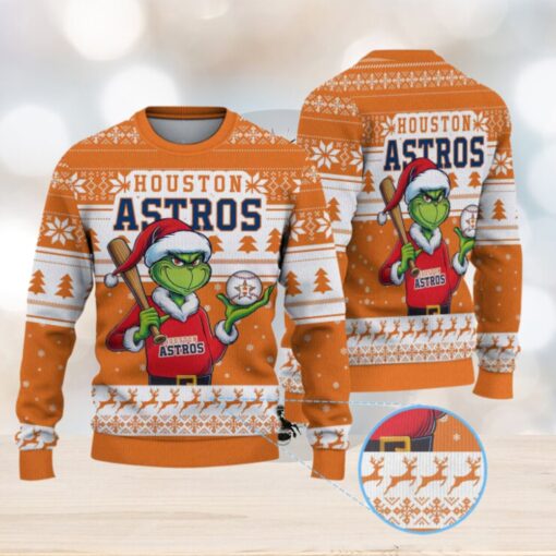 Houston Astros Funny Grinch Christmas Sweater