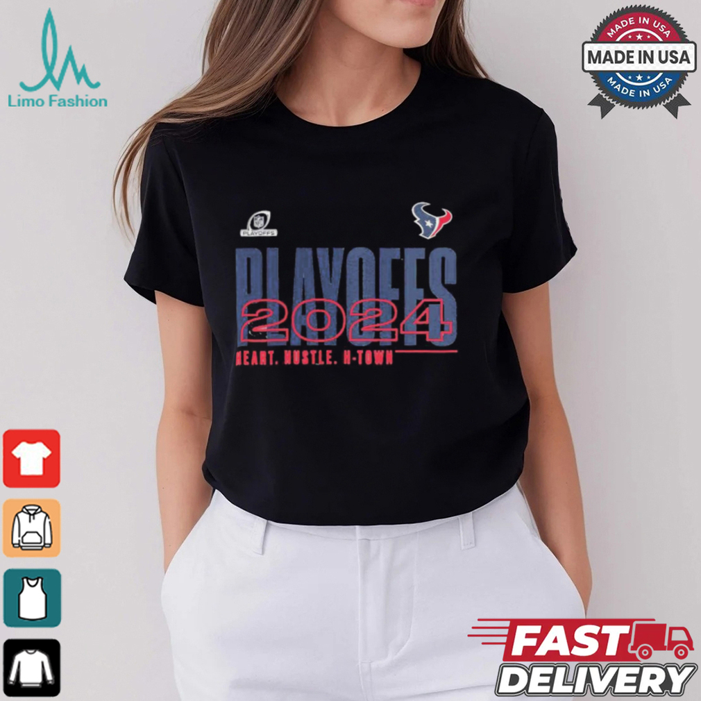Houston Texans NFL Playoffs 2024 heart hustle H Town shirt Houston Texans NFL Playoffs 2024 heart hustle H Town shirt
