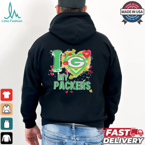 I love Green Bay Packers my Packers heart shirt
