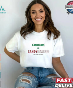 Indiana Hoosier Notre Dame Fighting Irish Catholics Vs Candystripes Friday Dec 20TH South Band In T shirt