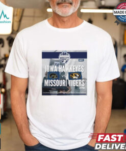 Iowa Hawkeyes Vs Missouri Tigers Transperfect Music Bowl 12.30.24 Nissan Stadium Poster t shirt
