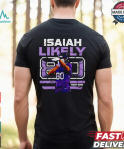 Isaiah Likely 80 Baltimore Ravens Football tight end shirt