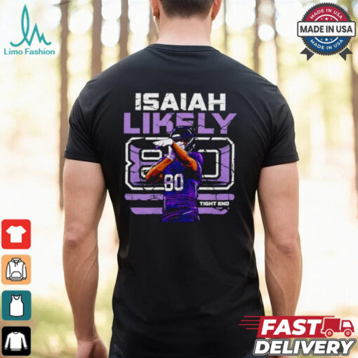 Isaiah Likely 80 Baltimore Ravens Football tight end shirt
