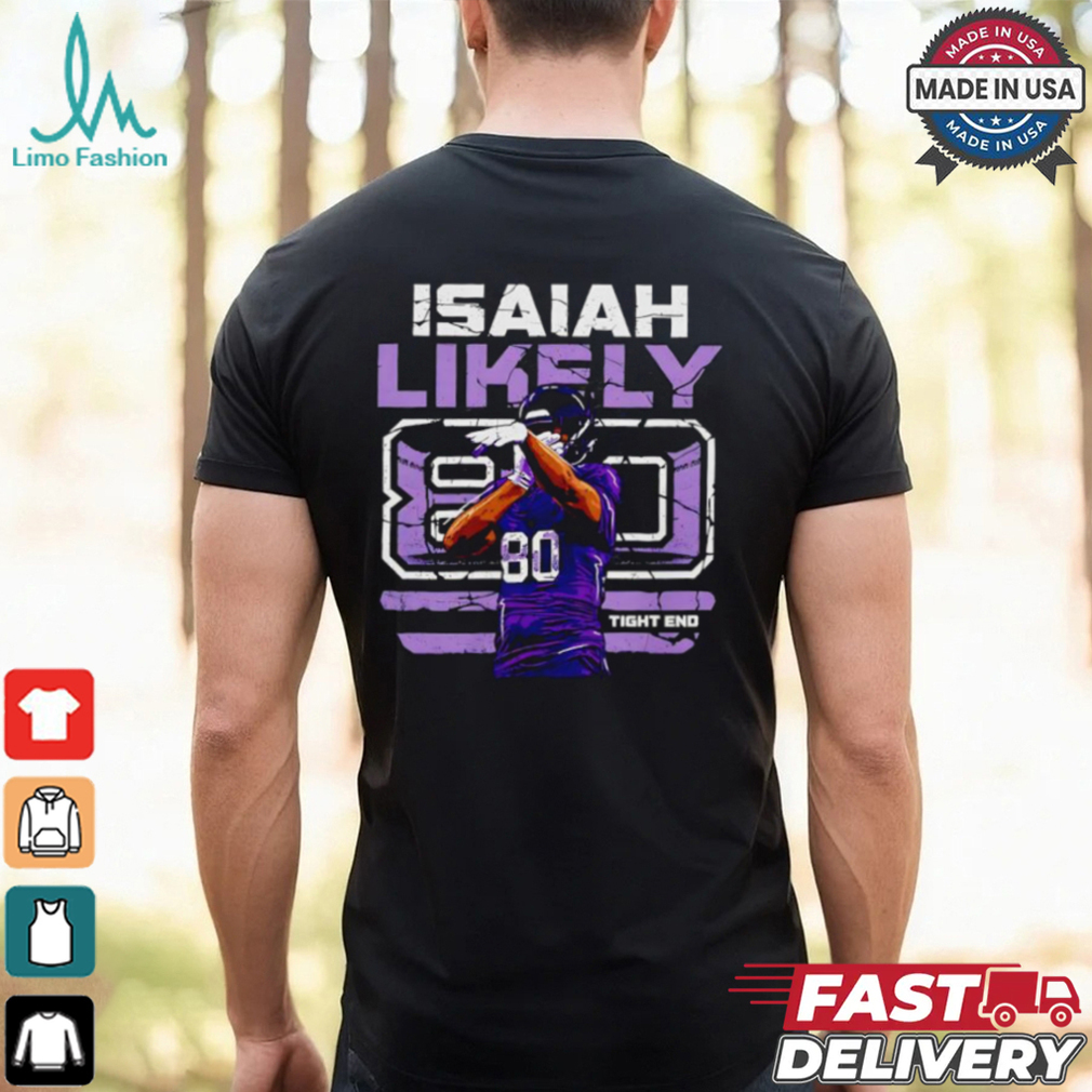 Isaiah Likely 80 Baltimore Ravens Football tight end shirt Isaiah Likely 80 Baltimore Ravens Football tight end shirt