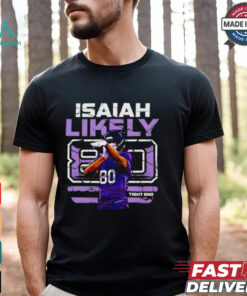 Isaiah Likely 80 Baltimore Ravens Football tight end shirt