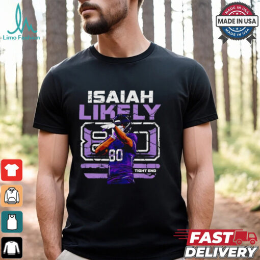 Isaiah Likely 80 Baltimore Ravens Football tight end shirt