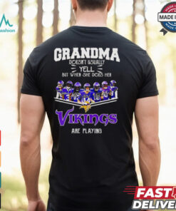 It’s A Great Day In Michigan Our Grandma Doesn’t Usually Yell But When She Does Her Vikings Are Playing shirt