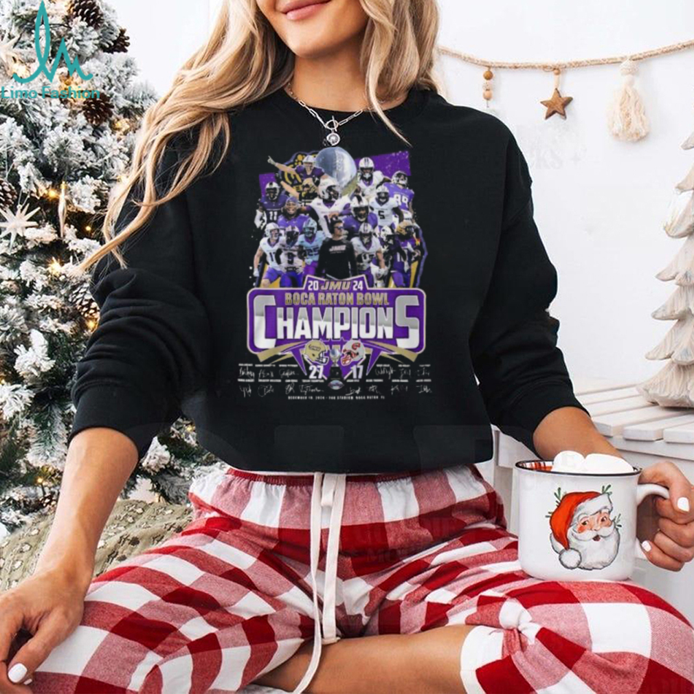 JMU 2024 Boca Raton Bowl Champions Limited 2D T Shirt JMU 2024 Boca Raton Bowl Champions Limited 2D T Shirt