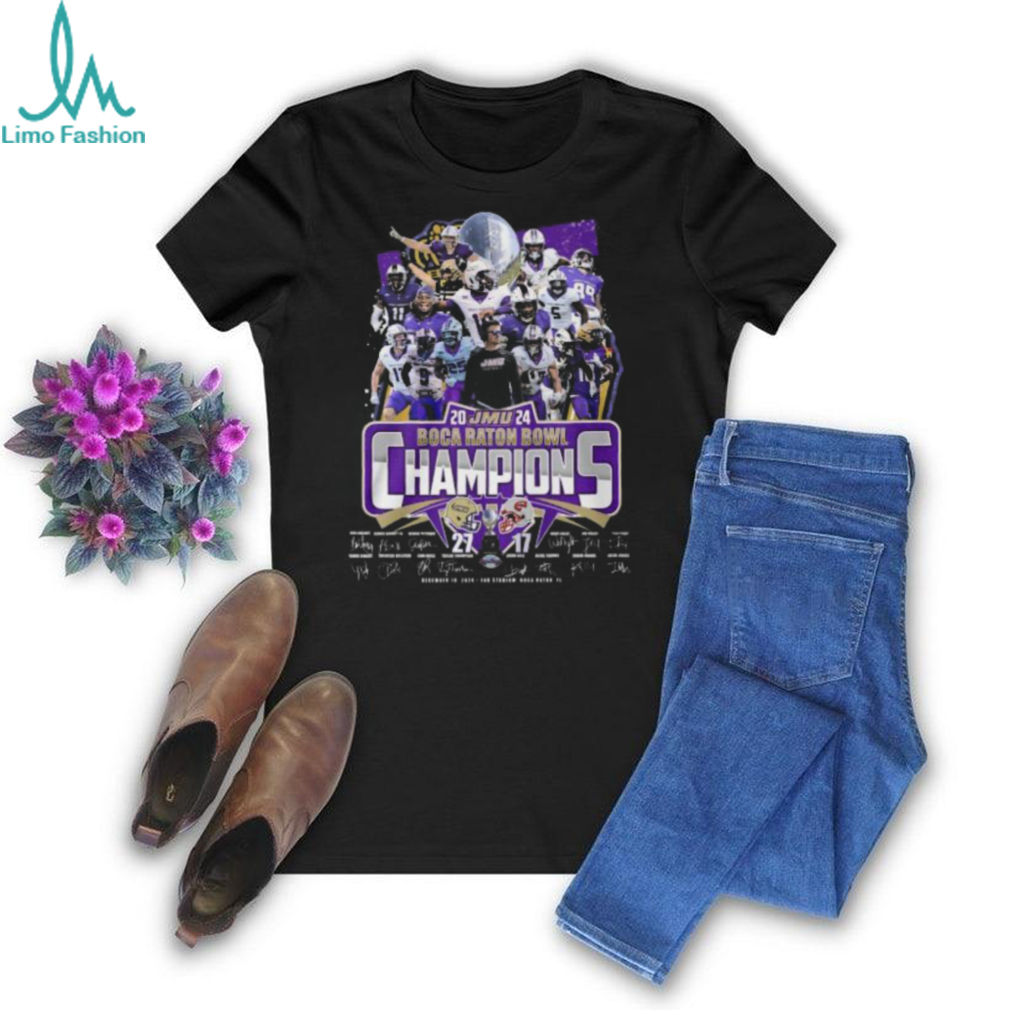 JMU 2024 Boca Raton Bowl Champions Limited 2D T Shirt JMU 2024 Boca Raton Bowl Champions Limited 2D T Shirt
