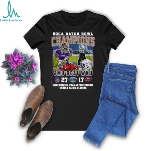 James Madison Dukes Beat WKU Boca Raton Bowl Champs 2024 Hoodie T Shirt