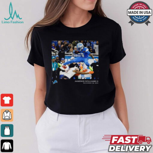 Jameson Williams Detroit Lions NFL Flash Features Week 13 November 28 2024 t shirt