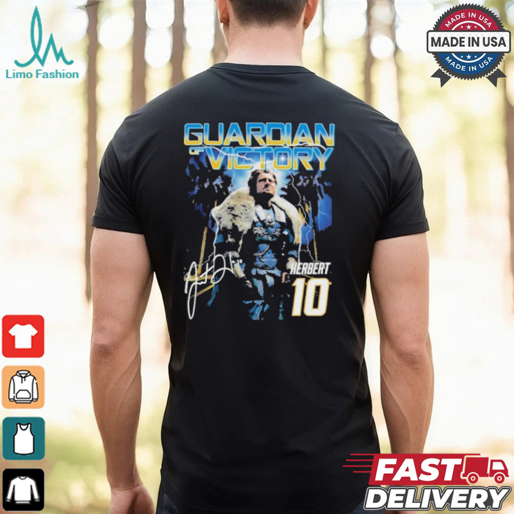 Justin Herbert 10 Guardian of Victory Chargers T Shirt Justin Herbert 10 Guardian of Victory Chargers T Shirt