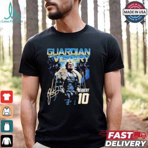 Justin Herbert 10 Guardian of Victory Chargers T Shirt
