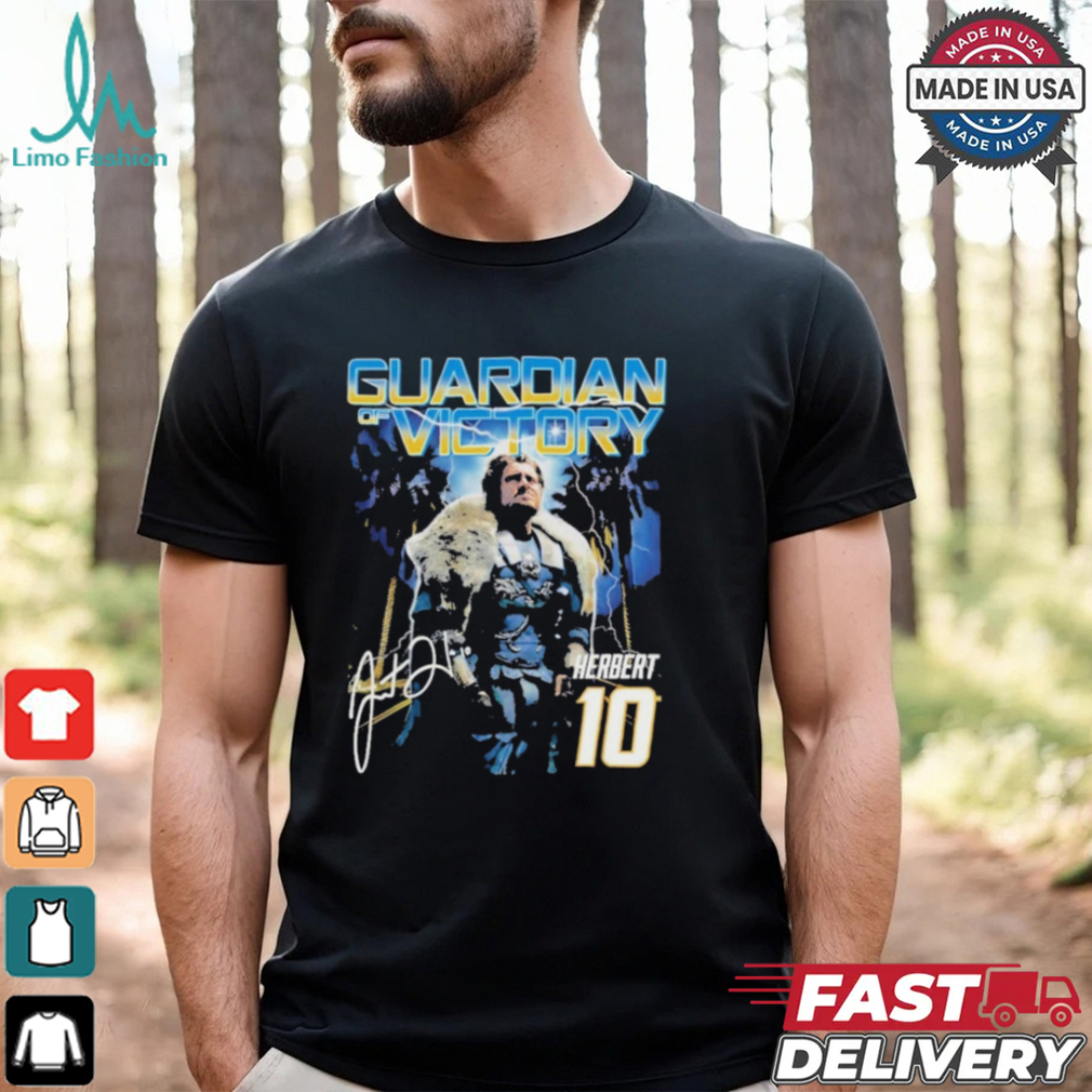 Justin Herbert 10 Guardian of Victory Chargers T Shirt Justin Herbert 10 Guardian of Victory Chargers T Shirt
