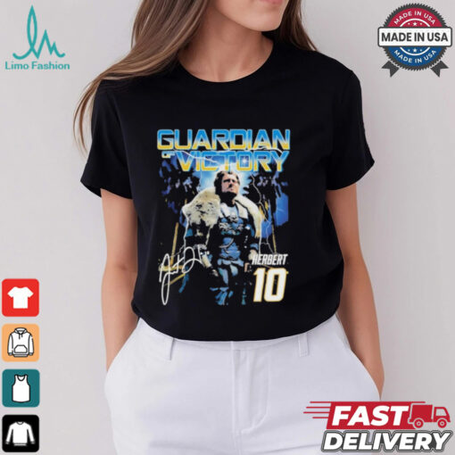 Justin Herbert 10 Guardian of Victory Chargers T Shirt