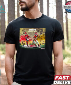 Kansas City Chiefs NFL 2024 AFC West Division Champions Collage Poster t shirt