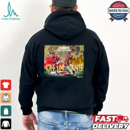 Kansas City Chiefs NFL 2024 AFC West Division Champions Collage Poster t shirt