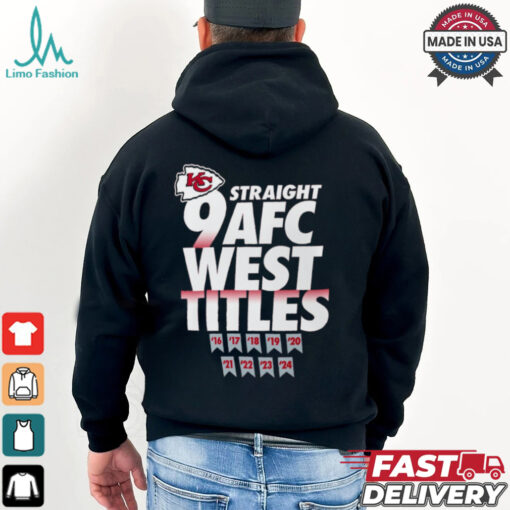 Kansas City Chiefs Nine Straight AFC West Division Champions Our Time Is Now T Shirt