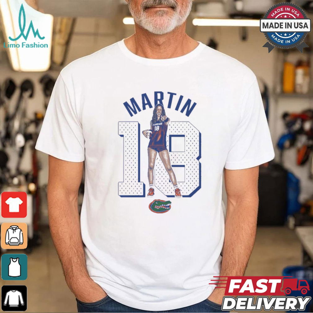 Kennedy Martin 18 Florida Gators Cartoon t shirt Kennedy Martin 18 Florida Gators Cartoon t shirt