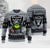 Las Vegas Raiders Christmas Grinch Knitted Sweater