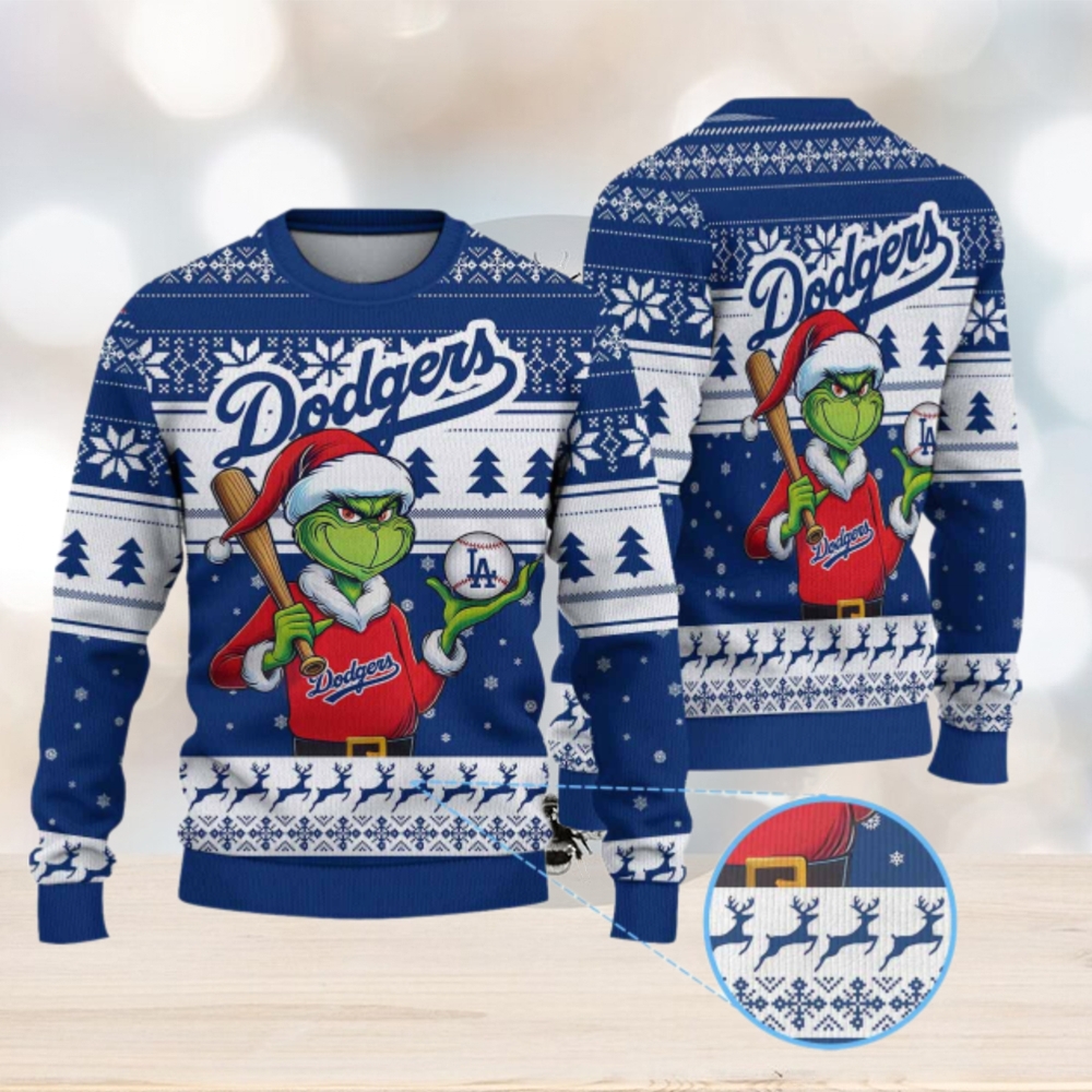 Los Angeles Dodgers Funny Grinch Christmas Sweater Los Angeles Dodgers Funny Grinch Christmas Sweater
