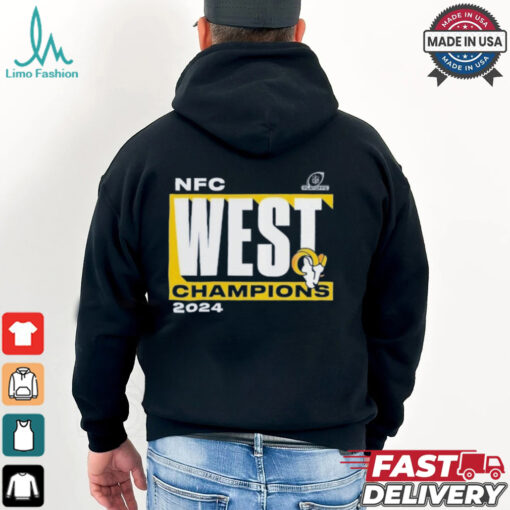 Los Angeles Rams 2024 NFC West Division Champions Big & Tall Conquer T Shirt