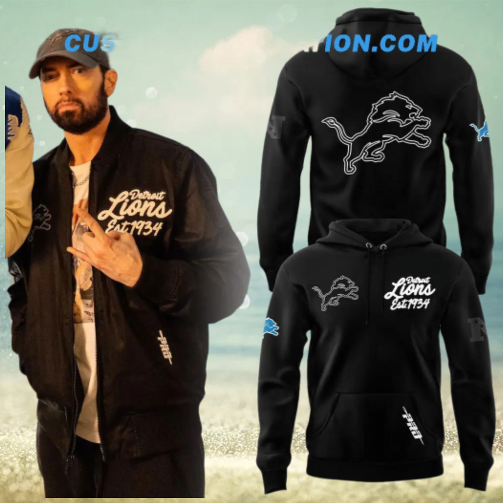 Marshall Mathers x Detroit Lions Est 1934 Hoodie Marshall Mathers x Detroit Lions Est 1934 Hoodie