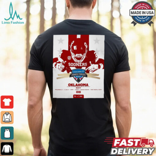 Matchup Oklahoma Sooners Armed Forces Bowl vs. Navy Midshipmen December 27 Poster t shirt