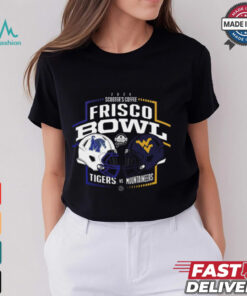 Memphis Tigers Vs West Virginia Mountaineers 2024 Scooter Coffee Frisco Bowl Unisex T Shirt