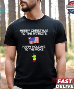 Merry Christmas To The Patriots Happy Holidays To The Woke Shirt