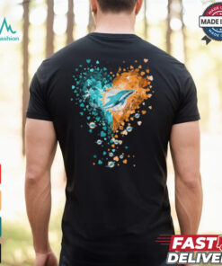 Miami Dolphins Crystal Heart Shirt