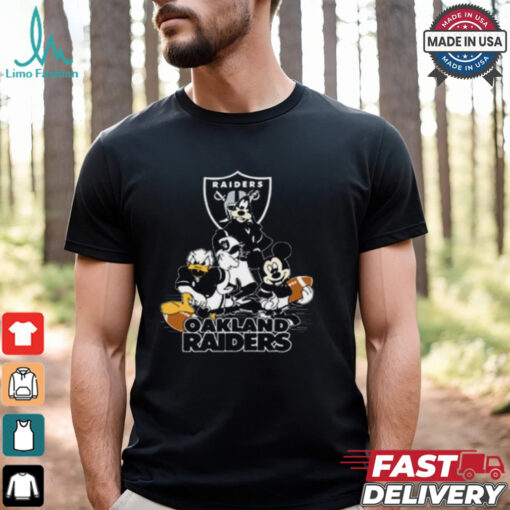 Mickey Friends Oakland Raiders Game Day Football Shirt