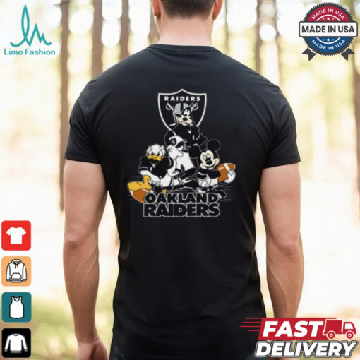 Mickey Friends Oakland Raiders Game Day Football Shirt