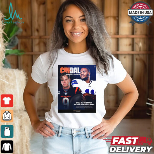 NFL Cincinnati Bengals Vs Dallas Cowboys Week 14 December 9 2024 Poster t shirt