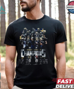 Navy Midshipmen Team 2024 Armed Forces Bowl Champions Signatures Shirt