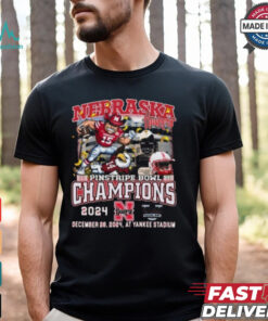 Nebraska Cornhuskers Mascot Pinstripe Bowl Champions 2024 Shirt