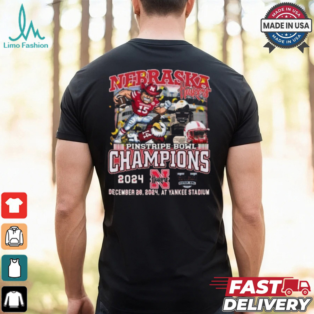Nebraska Cornhuskers Mascot Pinstripe Bowl Champions 2024 Shirt Nebraska Cornhuskers Mascot Pinstripe Bowl Champions 2024 Shirt
