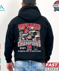 Nebraska Cornhuskers Mascot Pinstripe Bowl Champions 2024 Shirt