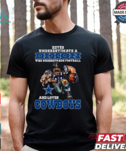 Never Underestimate A Who Understands Football And Loves Cowboys Shirt