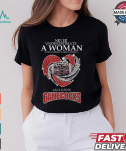 Never Underestimate A Woman Who Understands Football And Loves Gamecocks Shirt