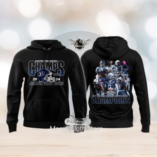 New Jackson State Tigers Champions Black Hoodie 3D