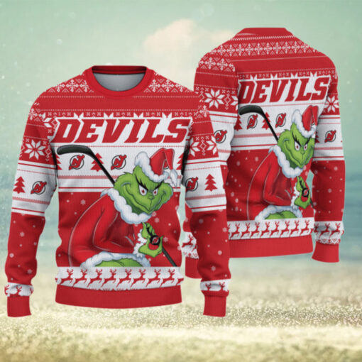 New Jersey Devils Grinch Christmas Ugly Sweater