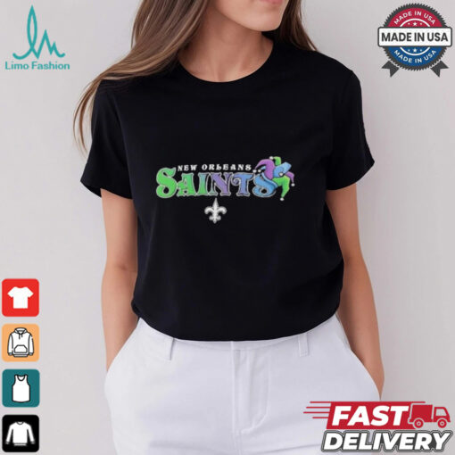 New Orleans Saints Hometown Rushing Yards T-Shirt - A dynamic T-shirt celebrating the New Orleans Saints' hometown rushing yards, ideal for fans who want to showcase their team pride and honor the rushing game in a bold and sporty design.