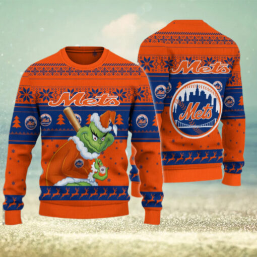 New York Mets Grinch Christmas Ugly Sweater