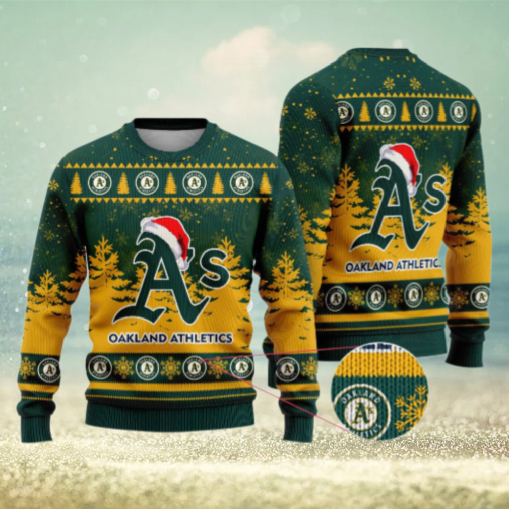 Oakland Athletics Funny Christmas Ugly Sweater Oakland Athletics Funny Christmas Ugly Sweater