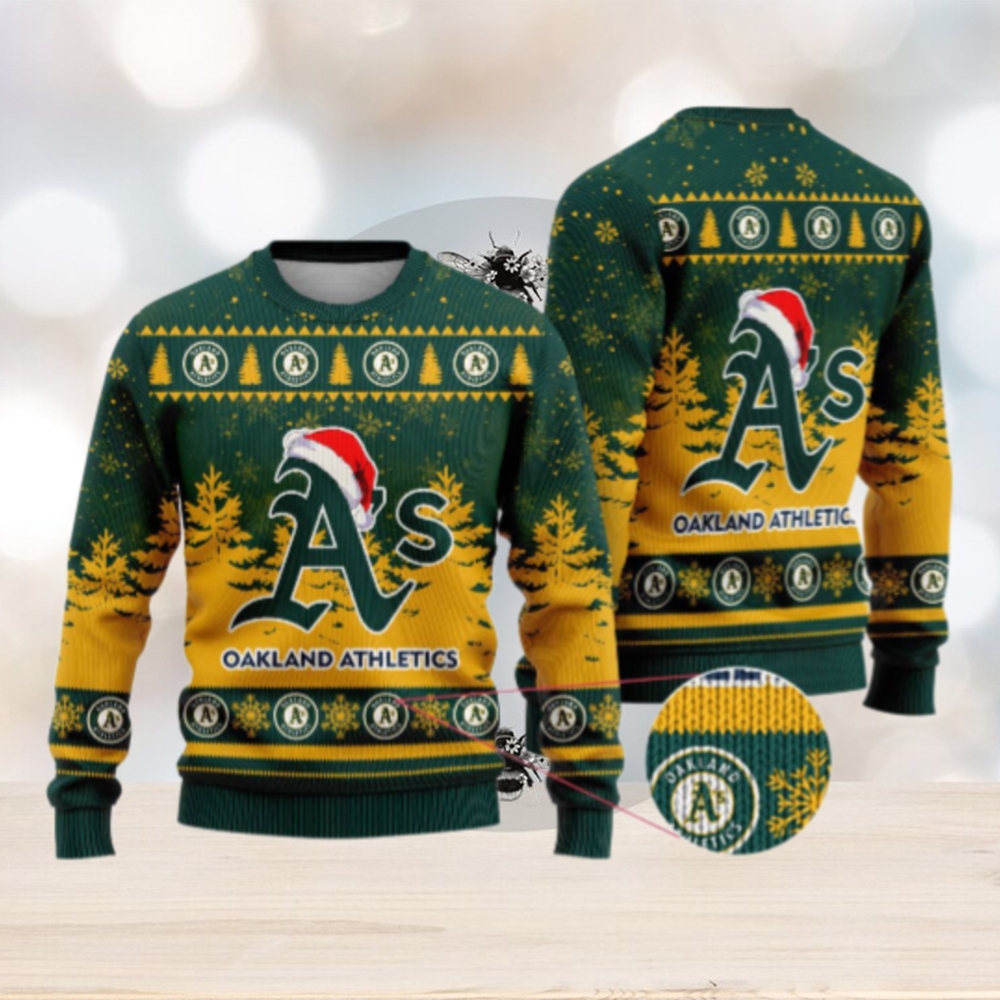 Oakland Athletics Funny Christmas Ugly Sweater Oakland Athletics Funny Christmas Ugly Sweater