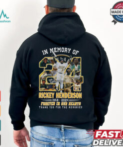 Oakland Athletics 'In Memory of Rickey Henderson' 1958 2024 Tribute T Shirt